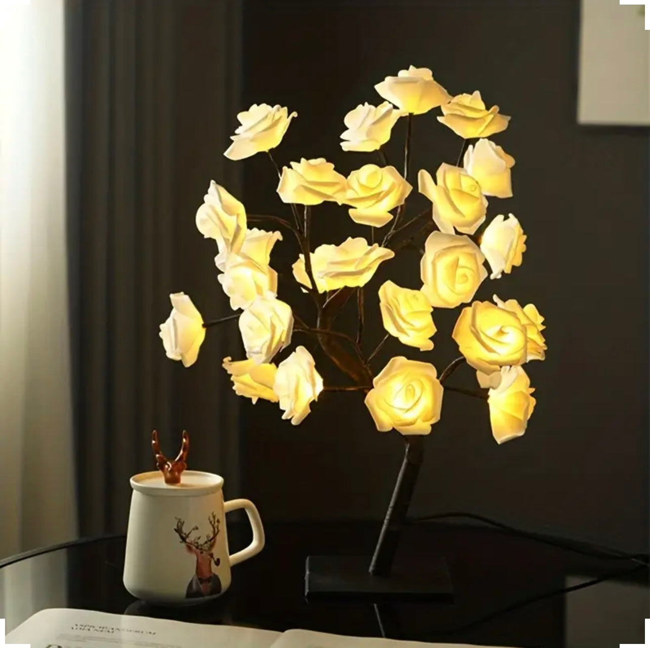 Shenzhi Tech, Lumière LED Alimentée Par USB, Fleurs de Nuit Pour La Maison, Le Salon, Halloween, Noël, Décoration de
Bureau