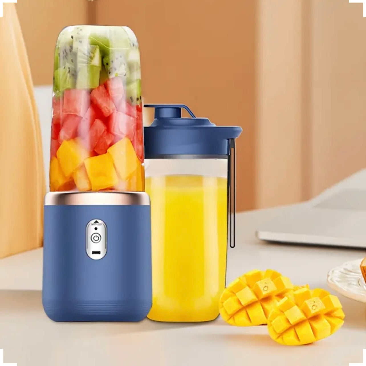 agrumes Nouveau, Portable, Recharge USB, Petit Gobelet à Jus, Cinq Cadeaux Importants pour les Fêtes, Noël, Halloween, Saint-Valentin, etc., Presse-agrumes et Gobelet à Jus Multifonctionnels pour Etudiants